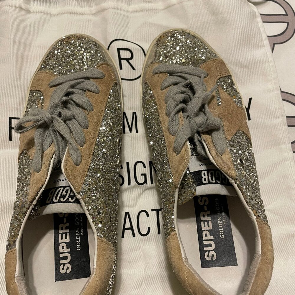Golden Goose Glitter Sparkle Sneakers Size 7/37